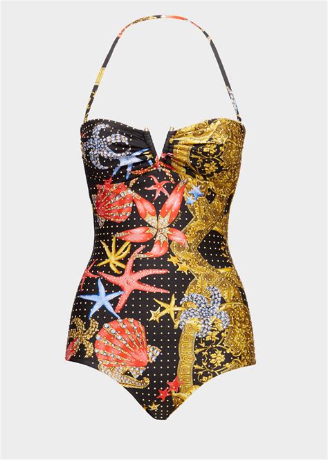 versace swimsuits on sale|versace women's one piece swimsuit.